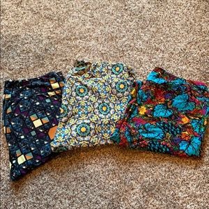 Lot of 3 Lularoe leggings, tall and curvy